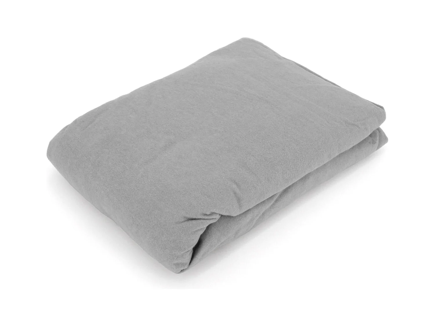 Drap housse flanelle unie 90x200 cm coton WALES gris Souris