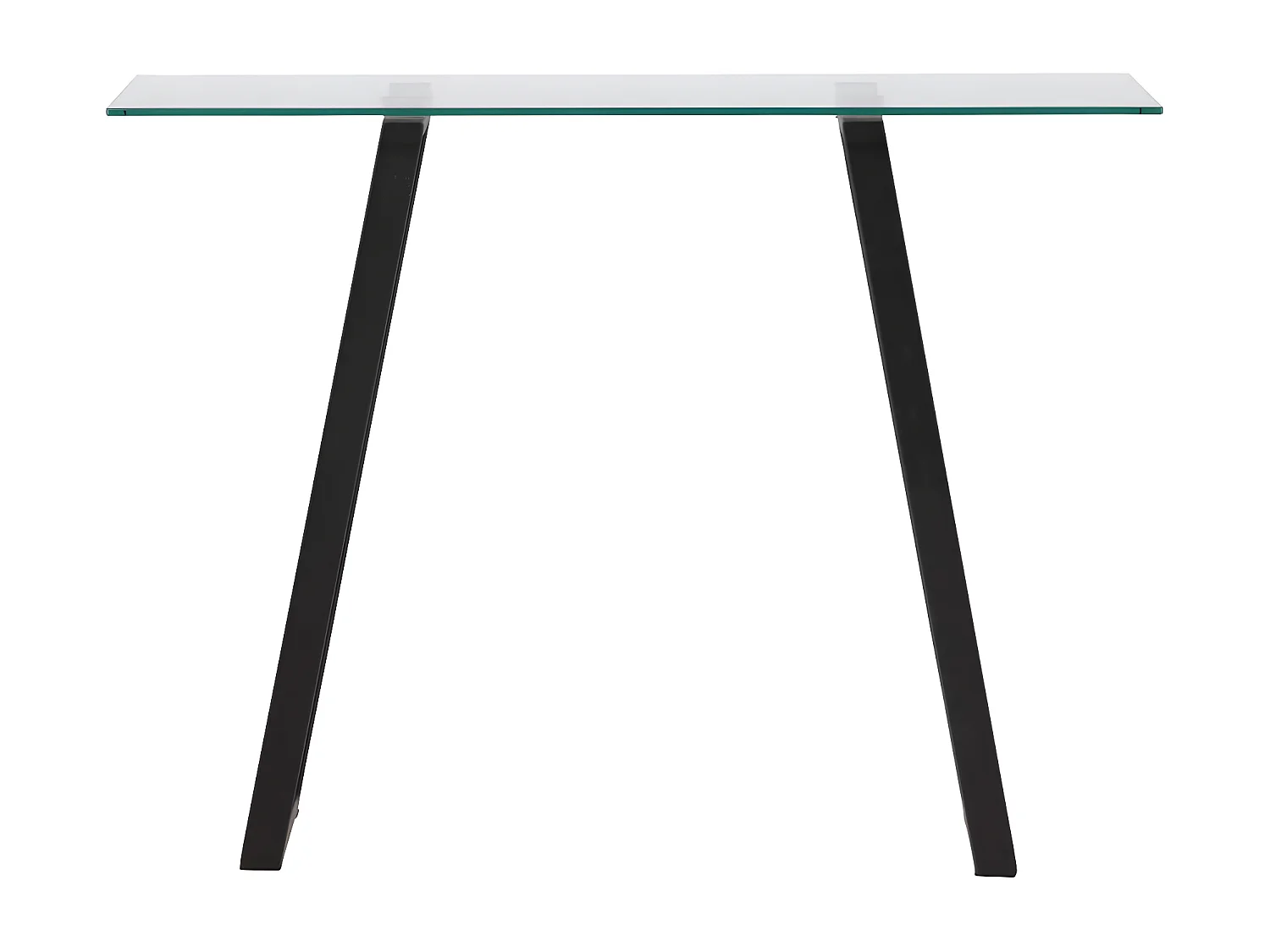 Console Design en Verre "Horten" 100cm Noir