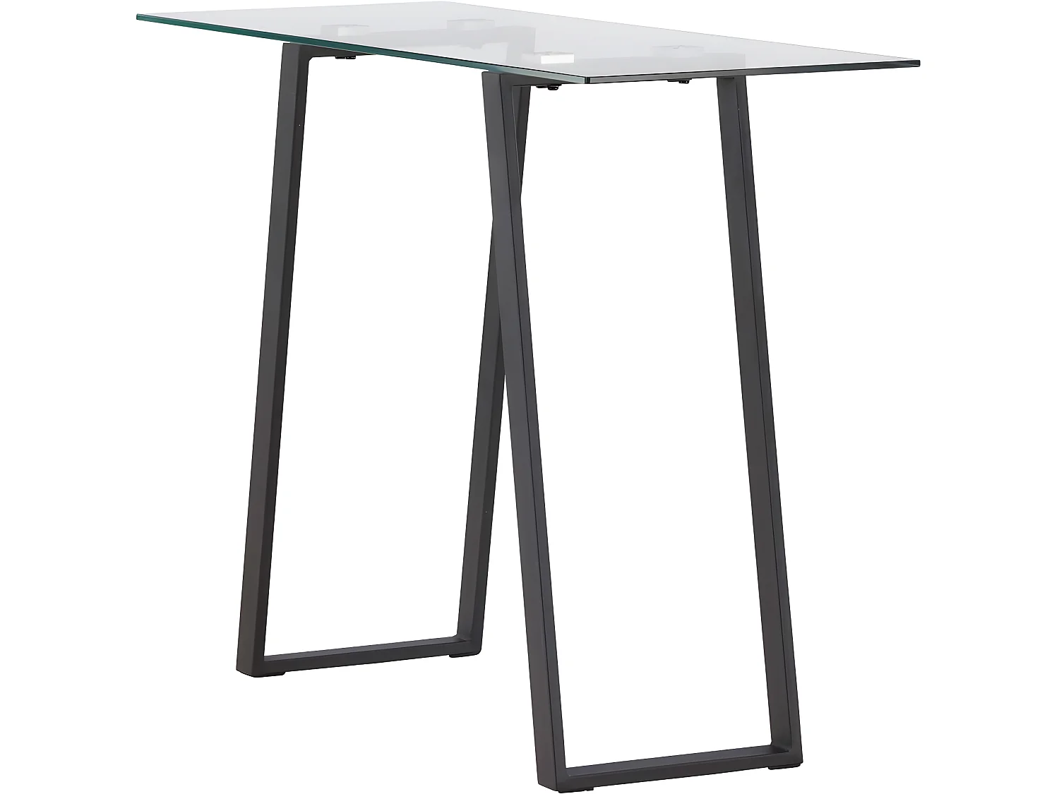 Console Design en Verre "Horten" 100cm Noir