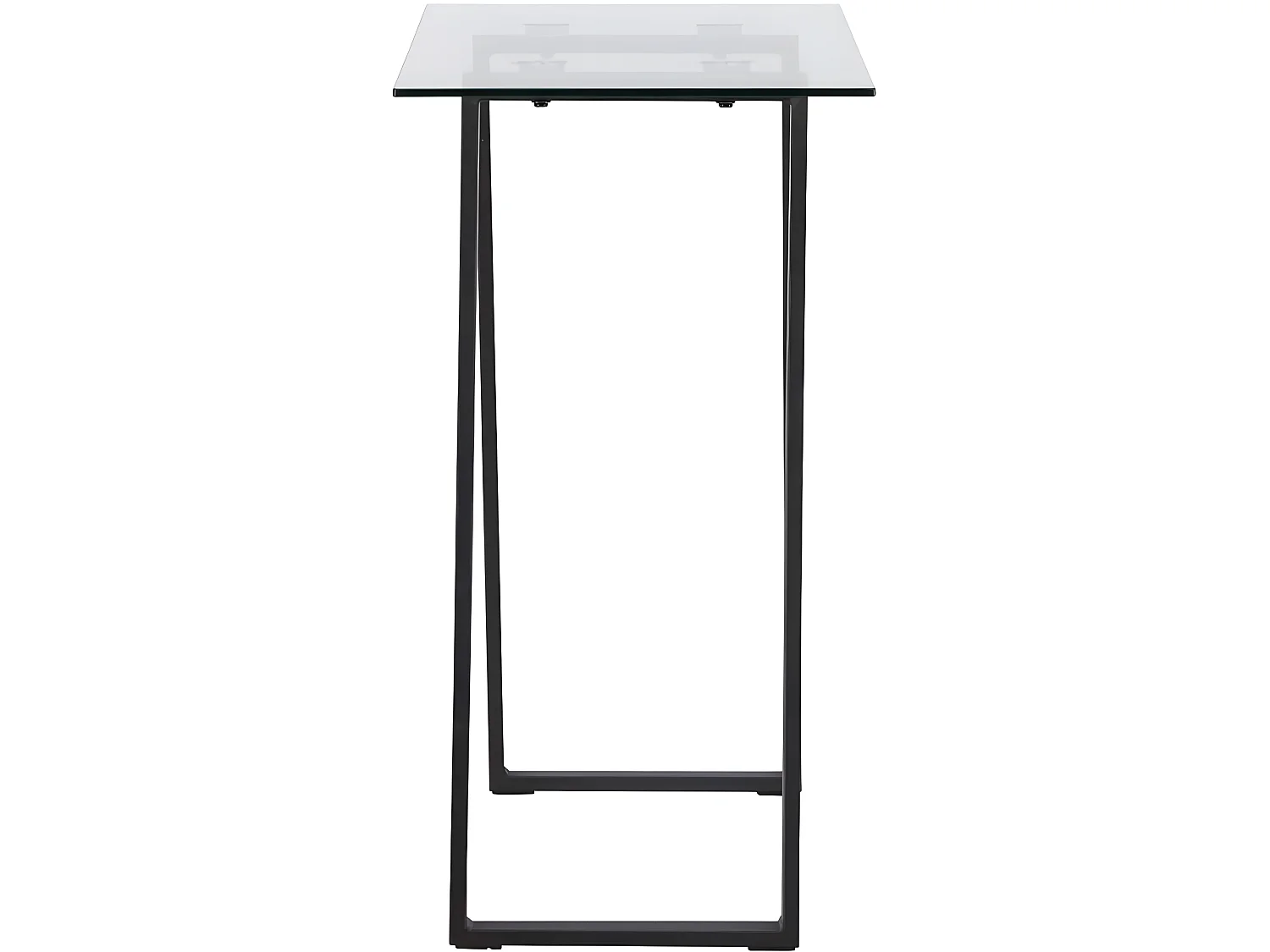 Console Design en Verre "Horten" 100cm Noir