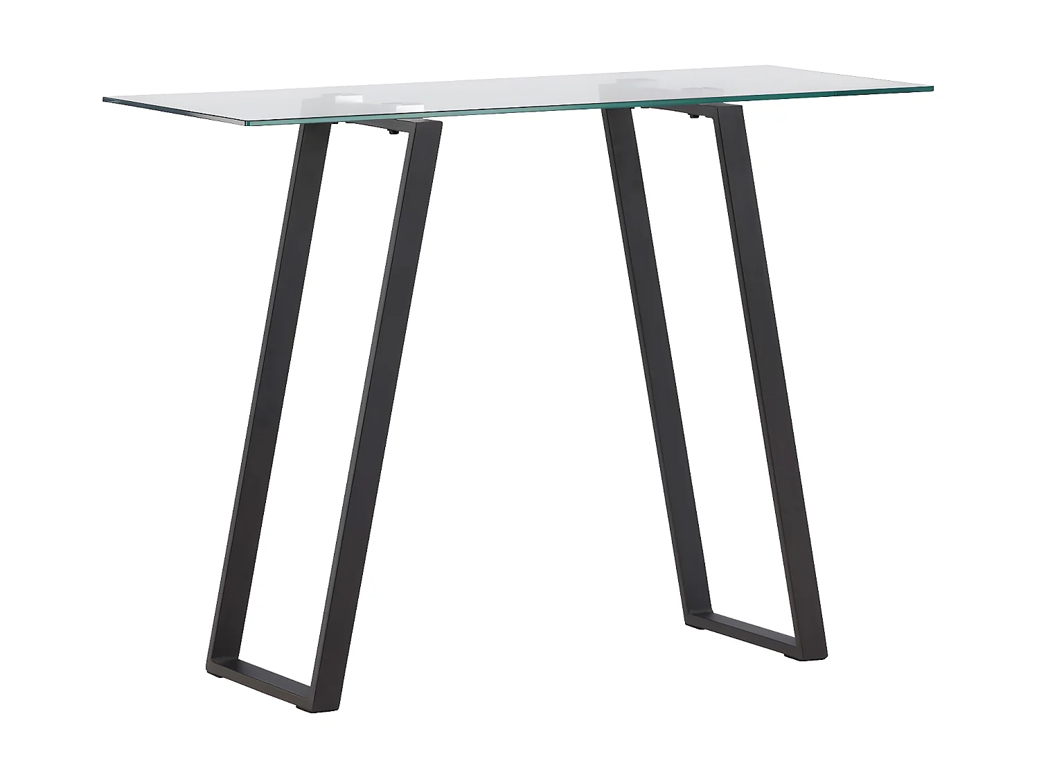 Console Design en Verre "Horten" 100cm Noir