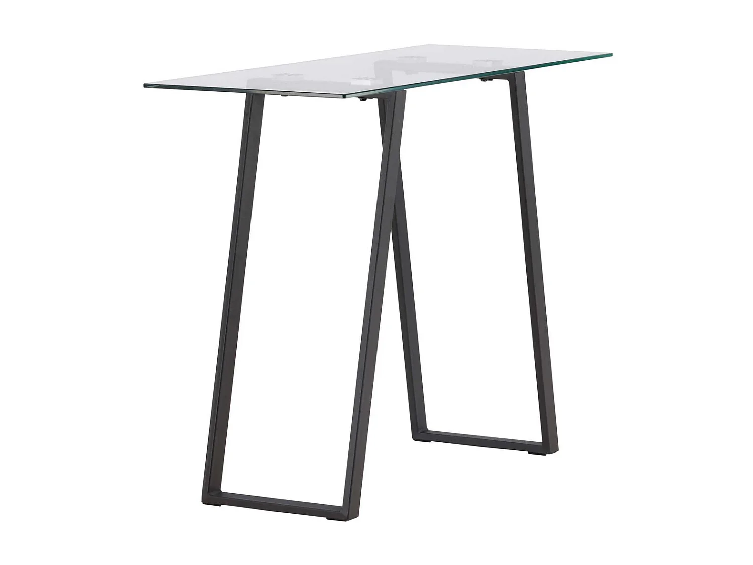 Console Design en Verre "Horten" 100cm Noir