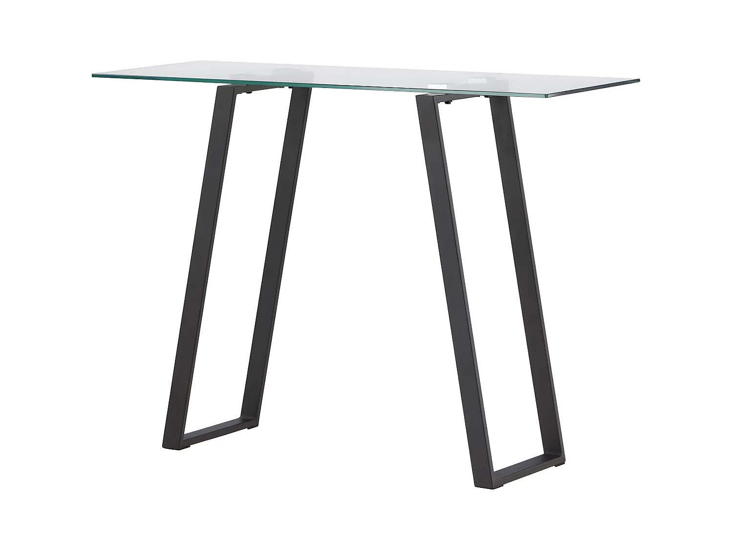 Console Design en Verre "Horten" 100cm Noir