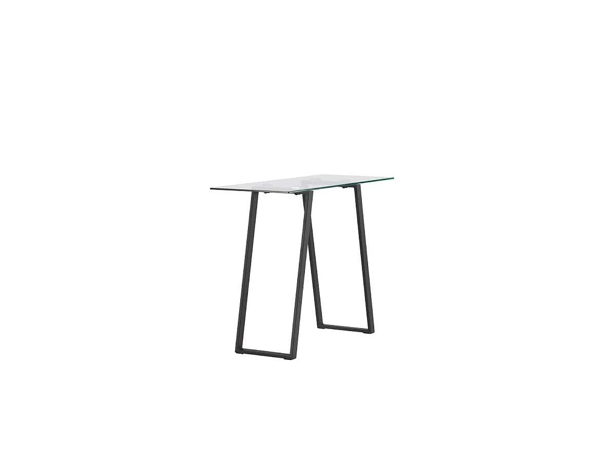 Console Design en Verre "Horten" 100cm Noir