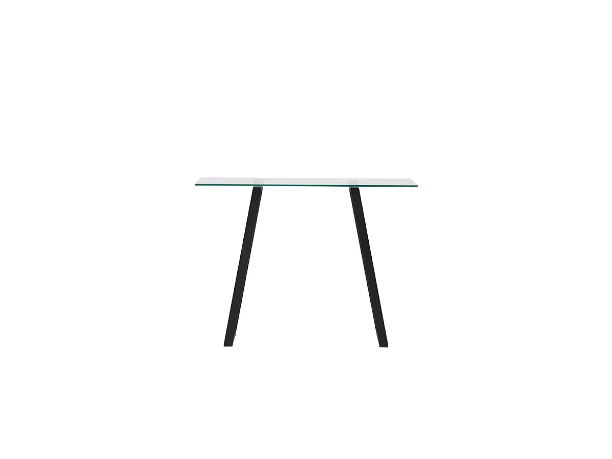 Console Design en Verre "Horten" 100cm Noir