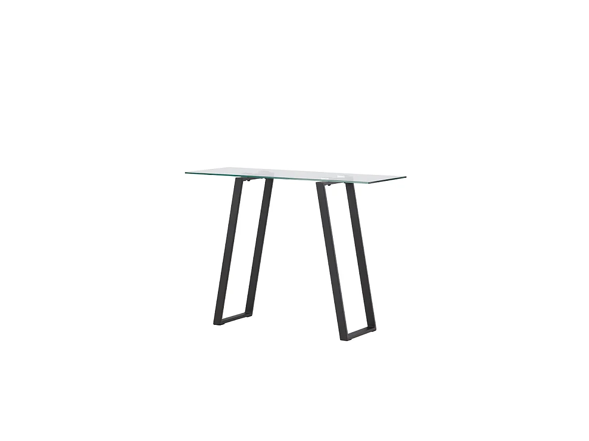 Console Design en Verre "Horten" 100cm Noir