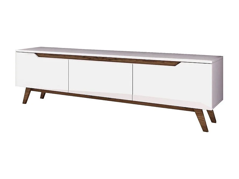 Mueble de TV 3 puertas blanco - L180 cm