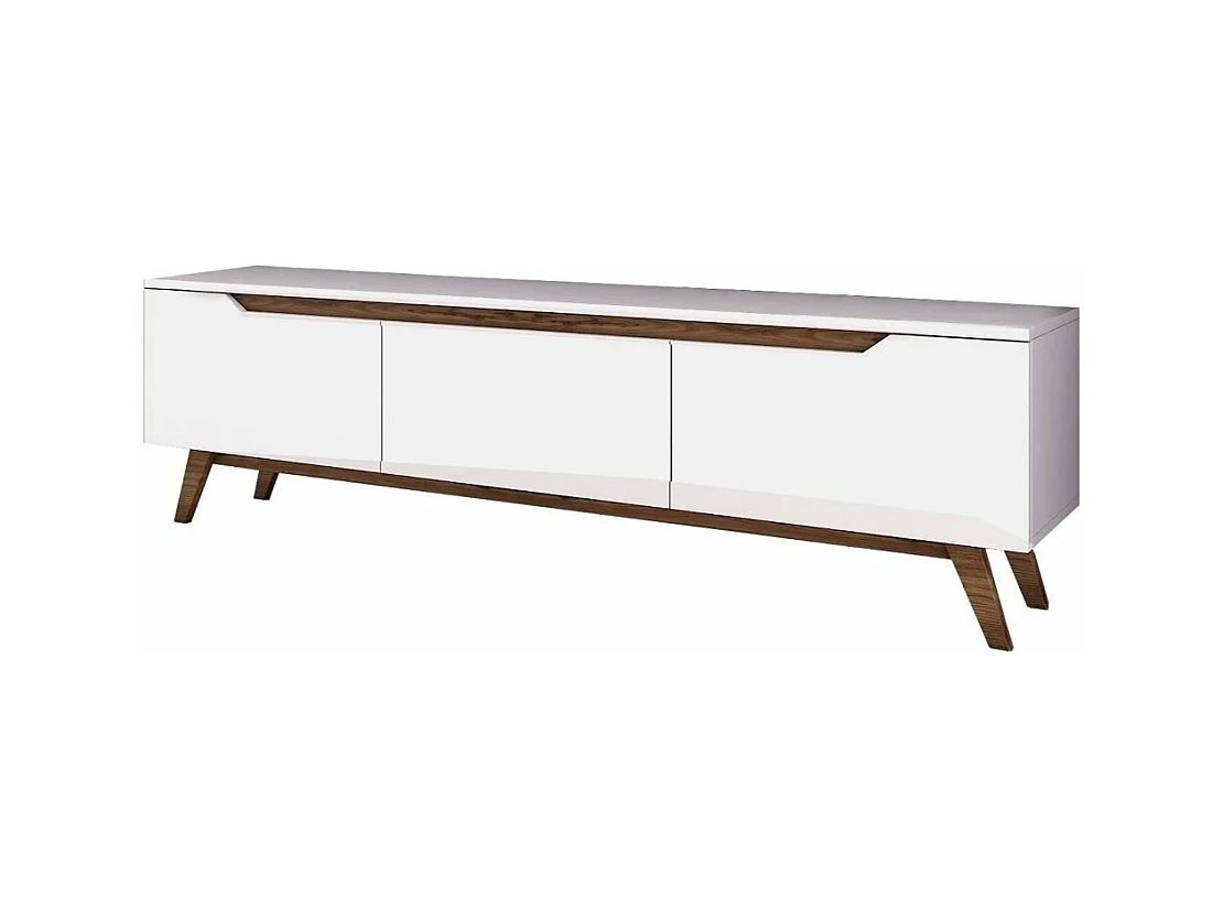 Meuble TV 3 portes blanc - L180 cm
