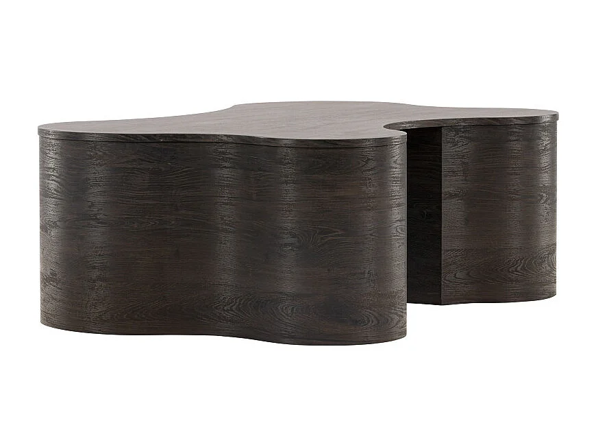 Table Basse Design "Larvik" 130cm Marron Foncé