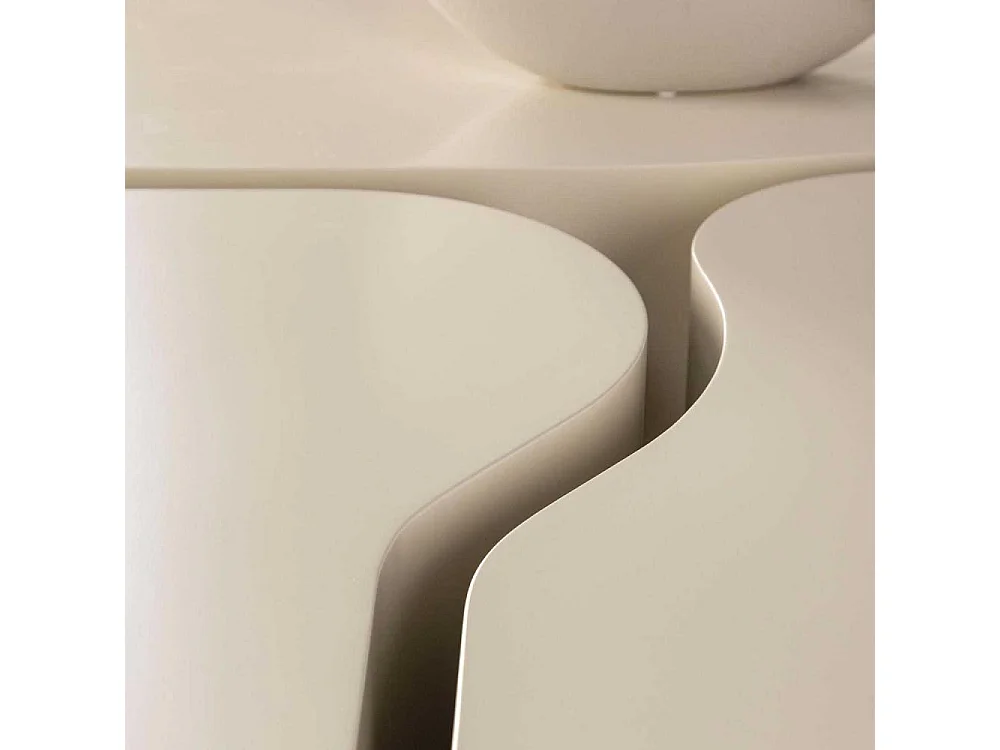 Lot de 3 Tables Basses "Nordland" 92cm Beige