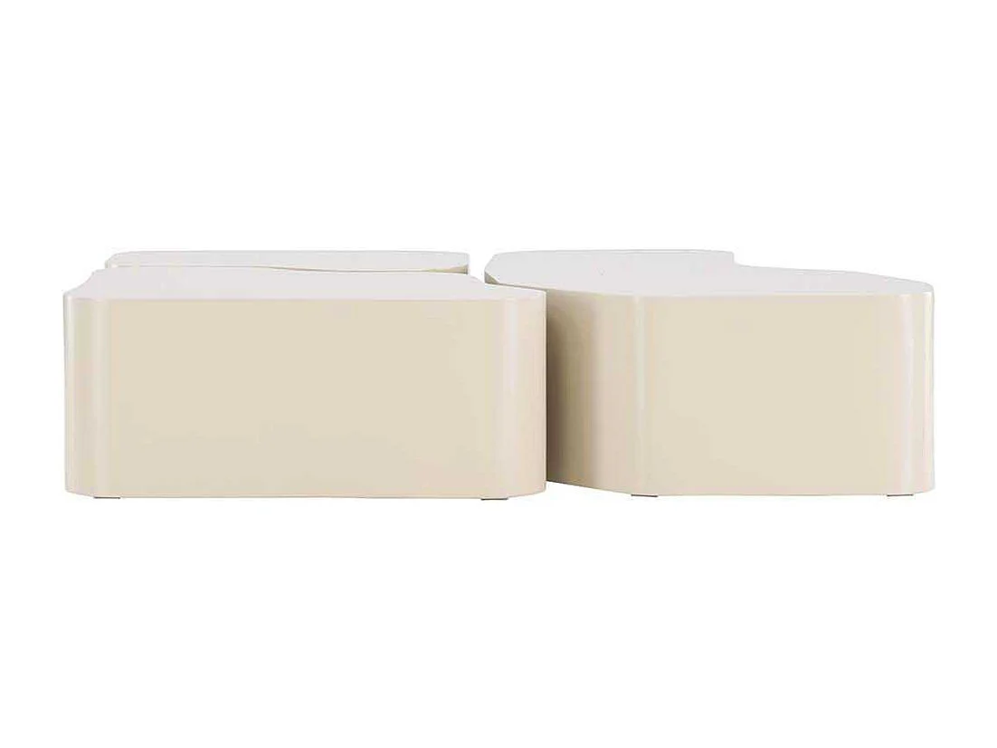 Lot de 3 Tables Basses "Nordland" 92cm Beige