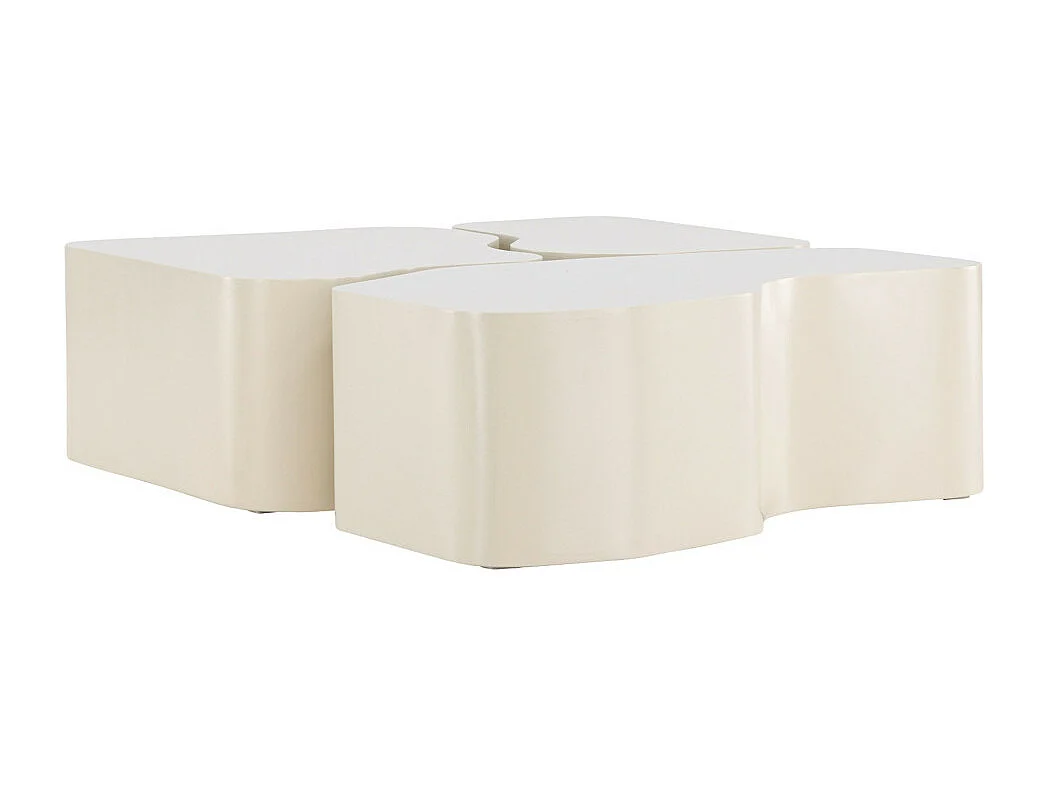 Lot de 3 Tables Basses "Nordland" 92cm Beige