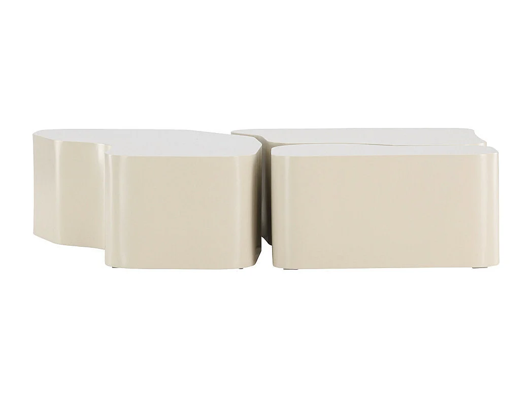 Lot de 3 Tables Basses "Nordland" 92cm Beige