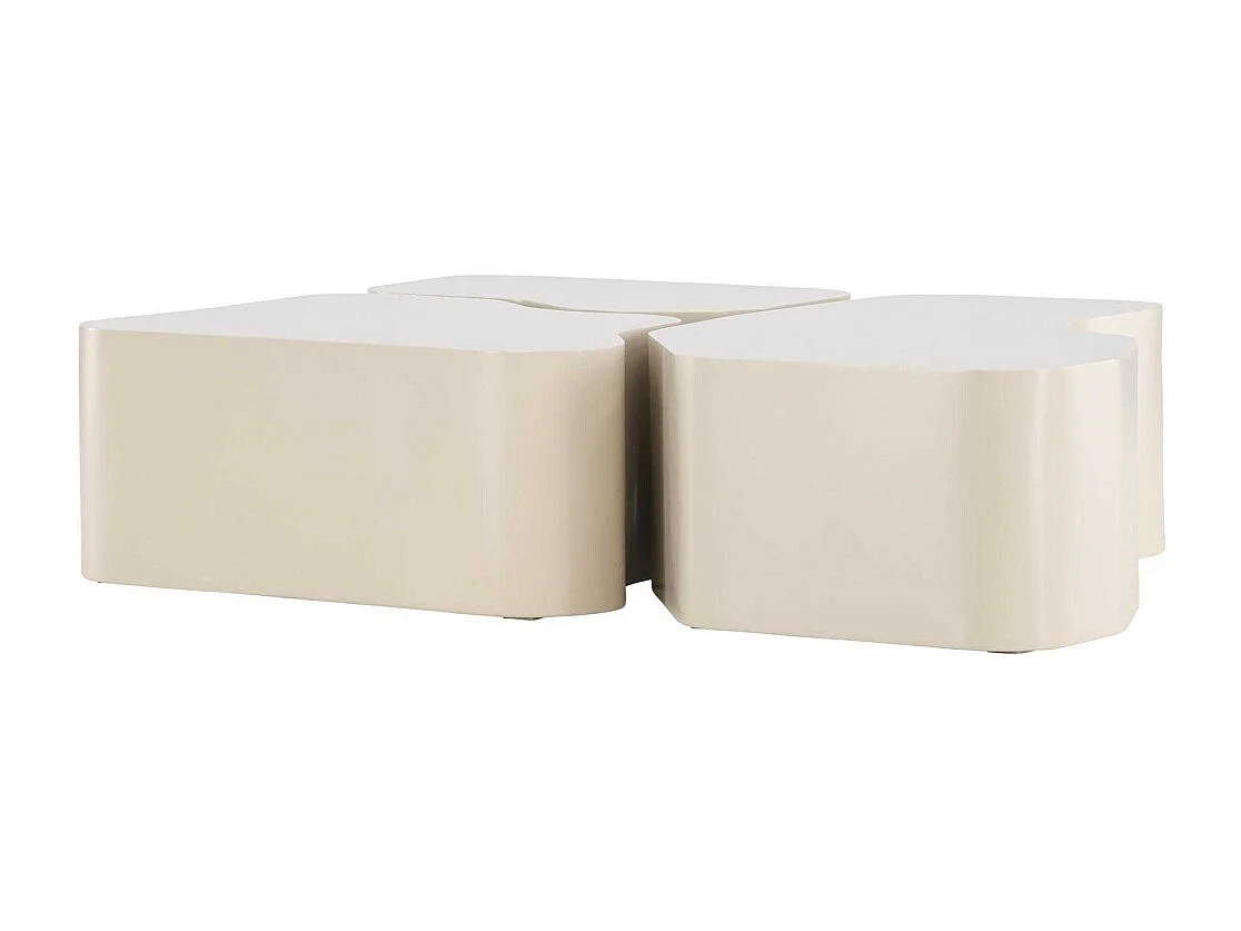 Lot de 3 Tables Basses "Nordland" 92cm Beige