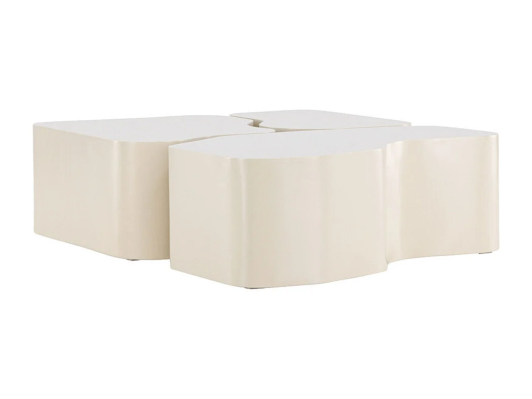 Lot de 3 Tables Basses "Nordland" 92cm Beige