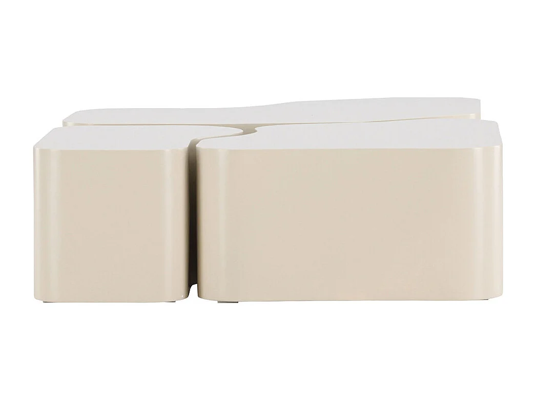 Nordland table basse ensemble de 3 beige.