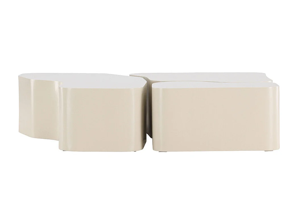 Nordland table basse ensemble de 3 beige.