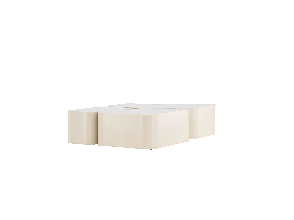 Nordland Couchtisch Set mit 3 beige.