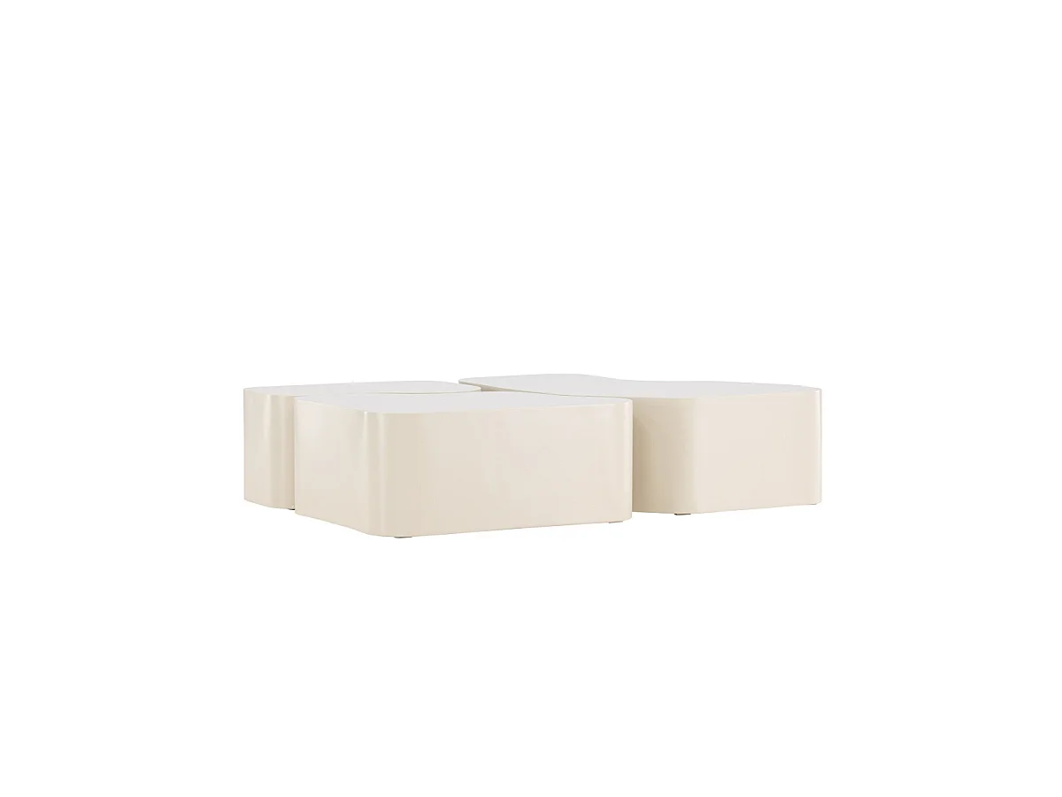 Nordland Couchtisch Set mit 3 beige.