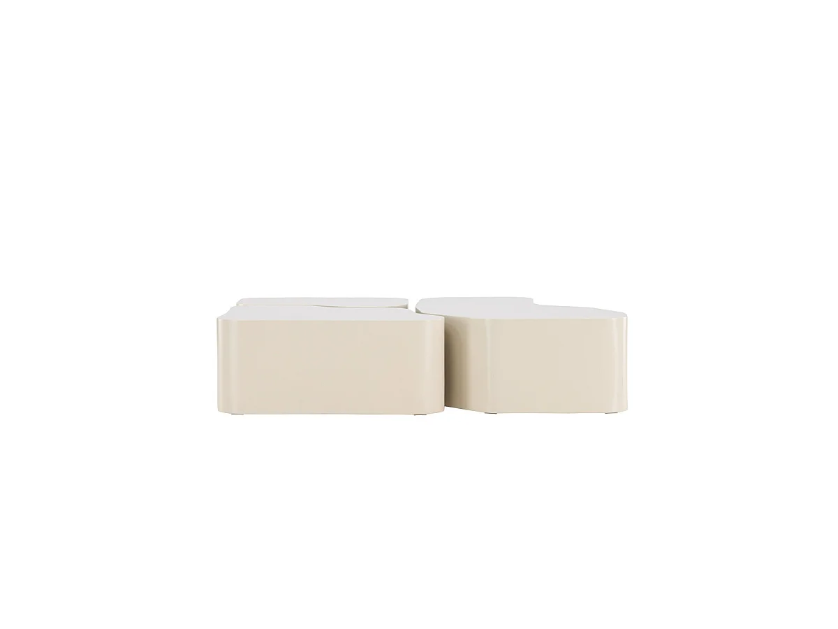 Nordland Couchtisch Set mit 3 beige.