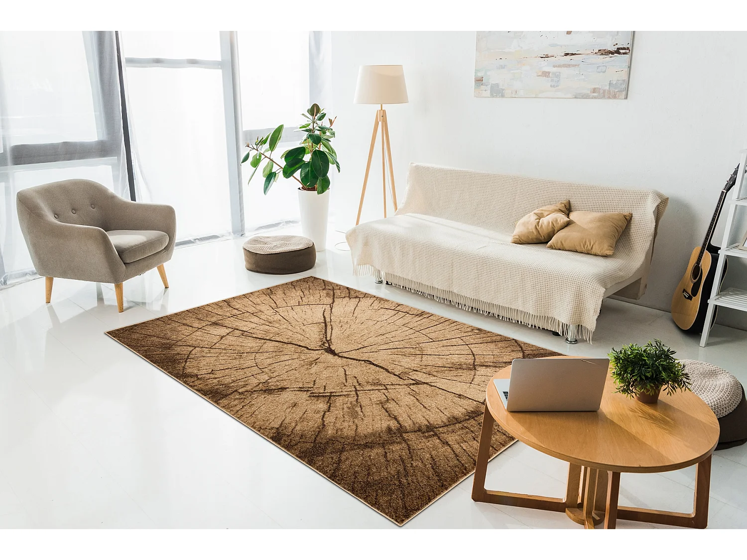 Tapijt SILVER TRONKO Boomstam , boom , - noot  300x400 cm