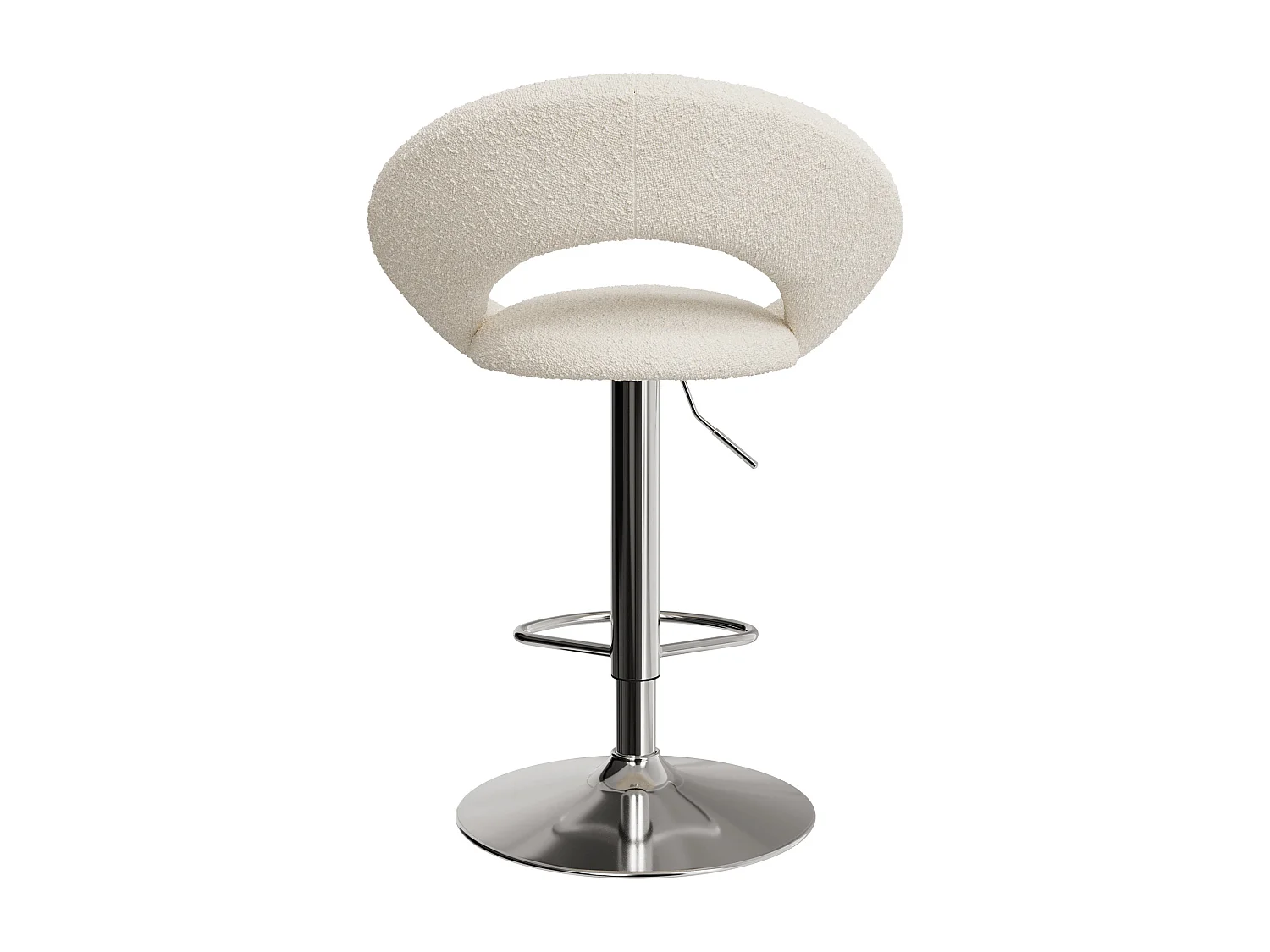 Lot de 2 chaises de bar en tissu bouclé crème 61/76,5 cm - Cloclo