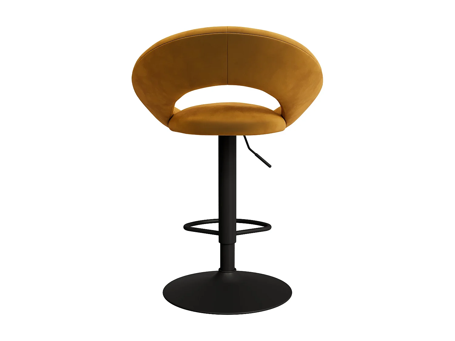 Lot de 2 chaises de bar en velours jaune curry 61/76,5 cm - Cloclo