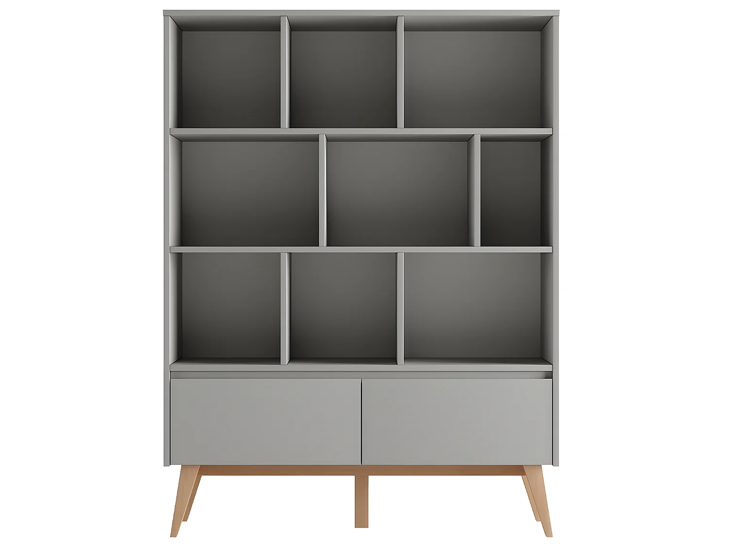 Bibliothèque Swing Gris et bois