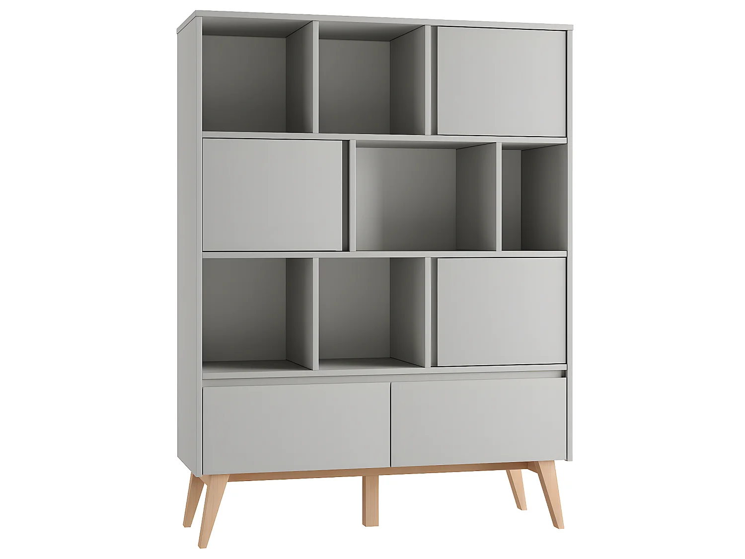 Bibliothèque Swing Gris et bois