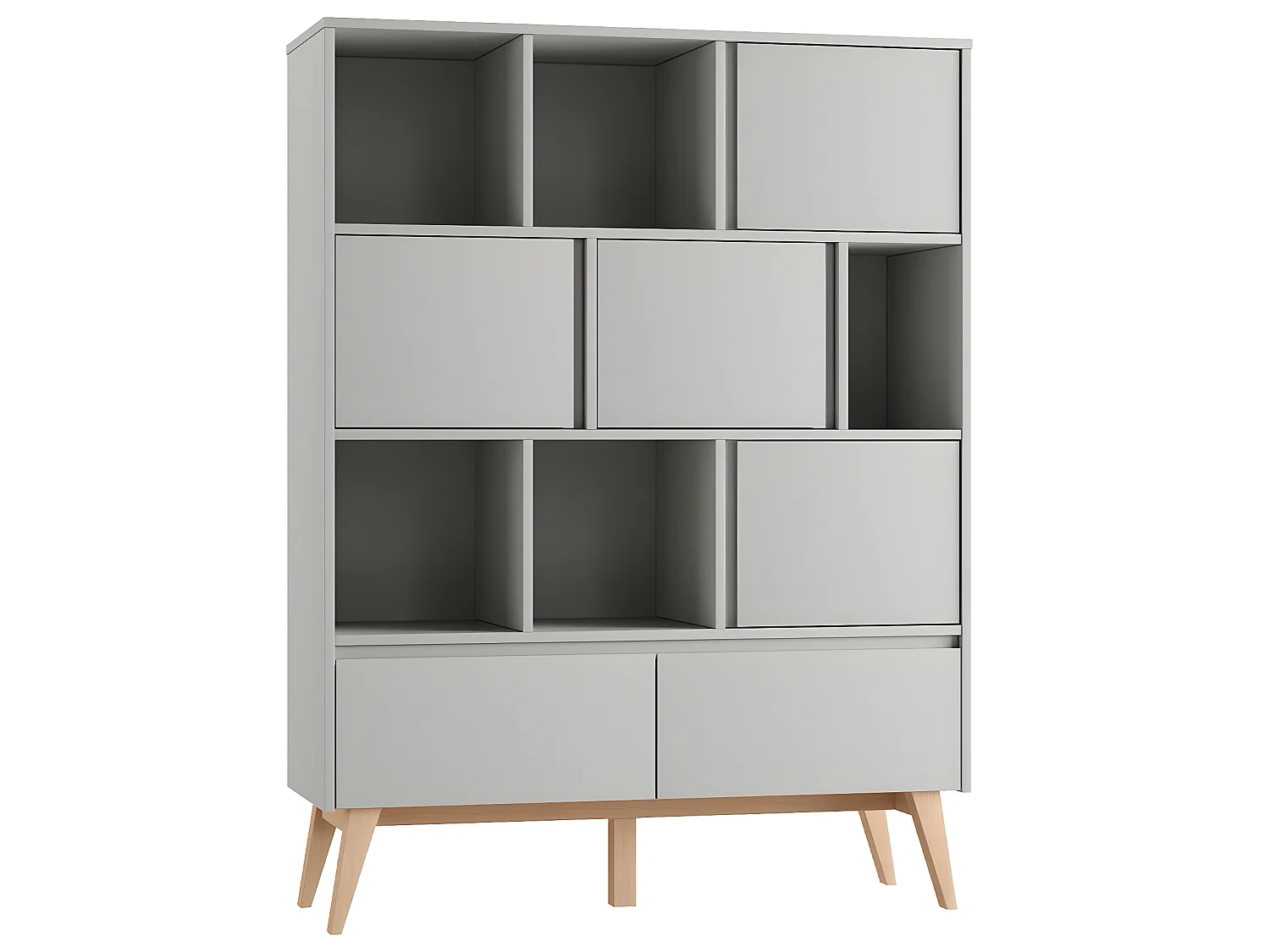 Bibliothèque Swing Gris et bois