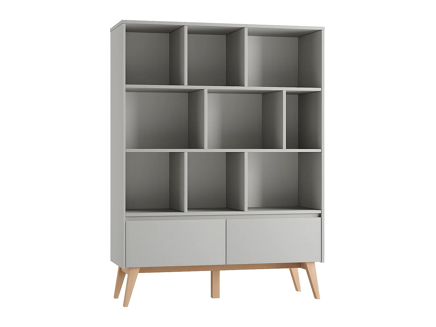 Bibliothèque Swing Gris et bois