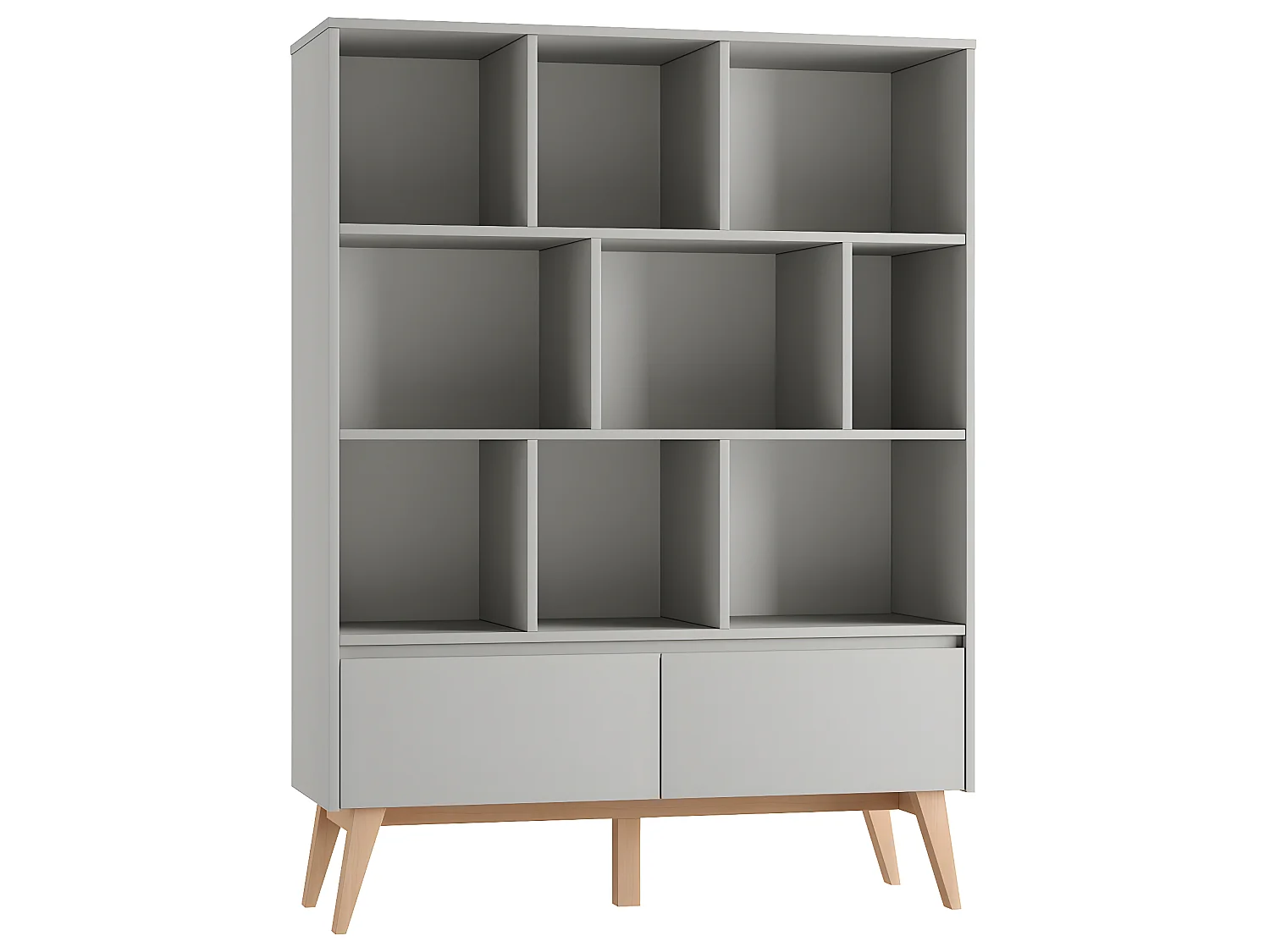 Bibliothèque Swing Gris et bois