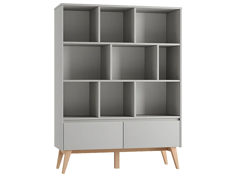 Bibliothèque Swing Gris et bois