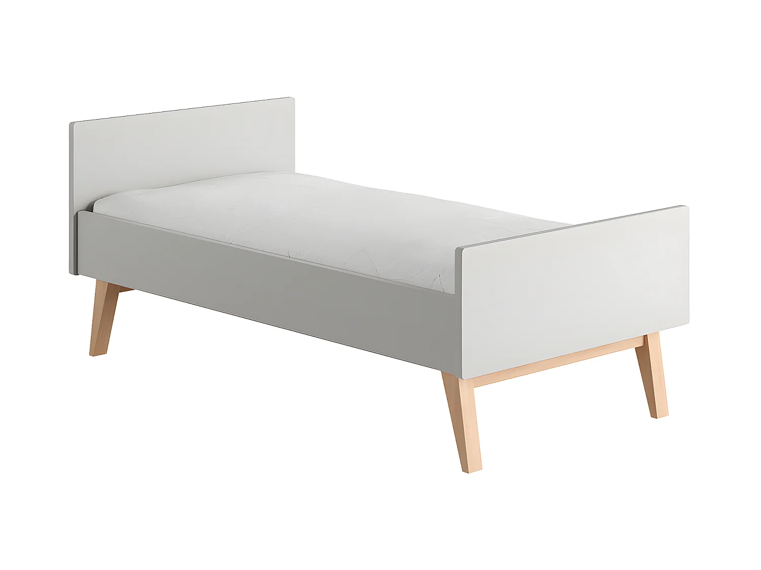 Lit évolutif 70x140 Swing Gris et bois