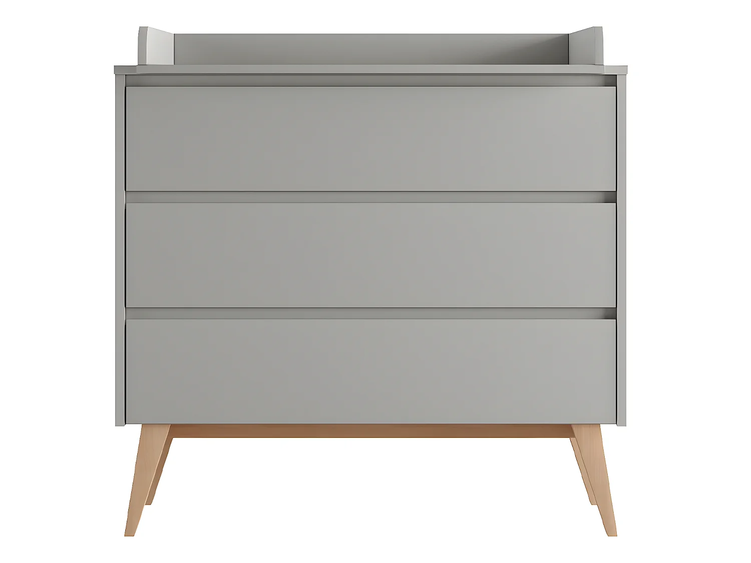 Commode 3 tiroirs Swing Gris et bois