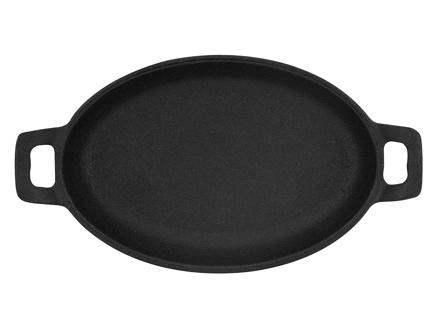 Set 6 padelle da portata in ghisa, forma ovale, per il campeggio e l'esterno Black BBQ#BOSS
