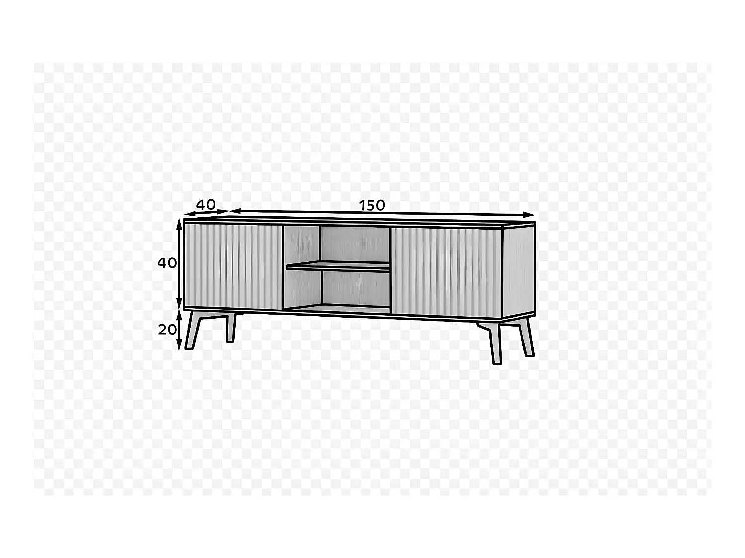 TV Lowboard Seewen/Braun/An Lager