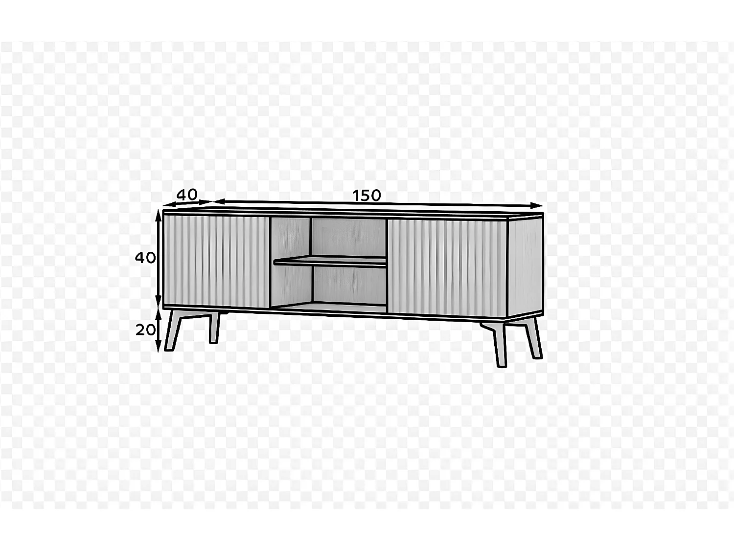 TV Lowboard Seewen/Braun/An Lager