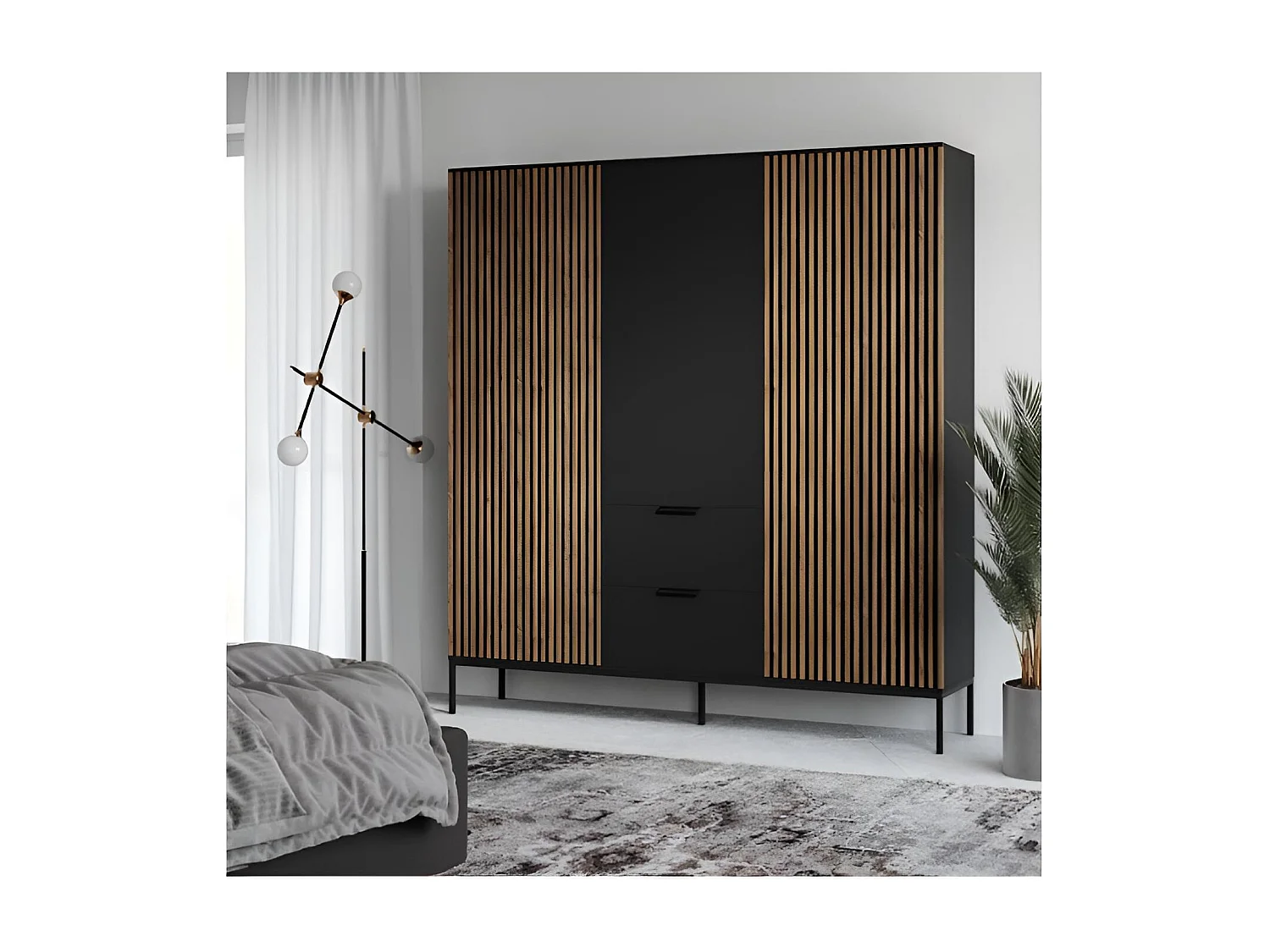 Stuhl Rim/Stoff-Blau