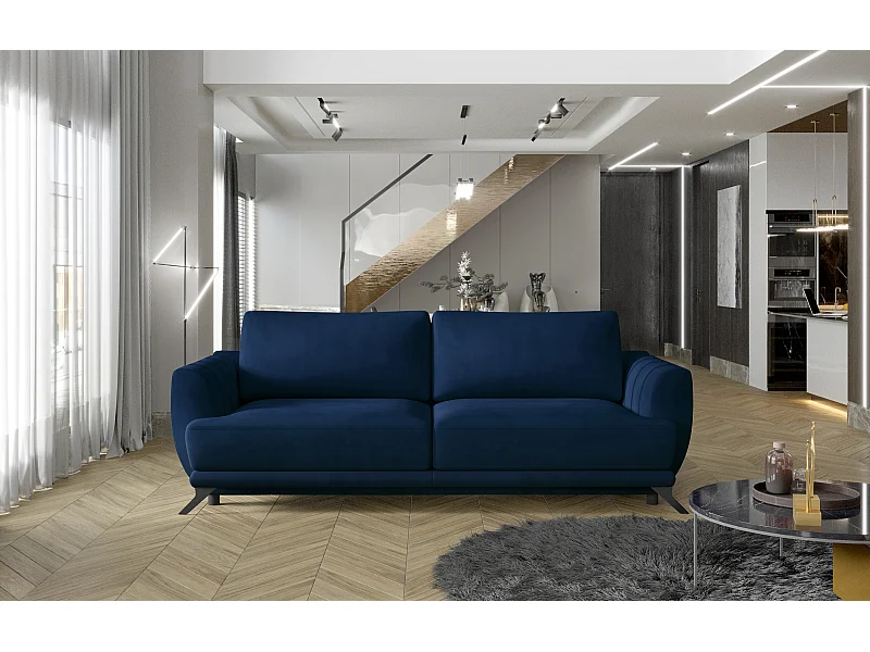 3 Pers. Couch Livano/Stoffbezug/Blau/An Lager