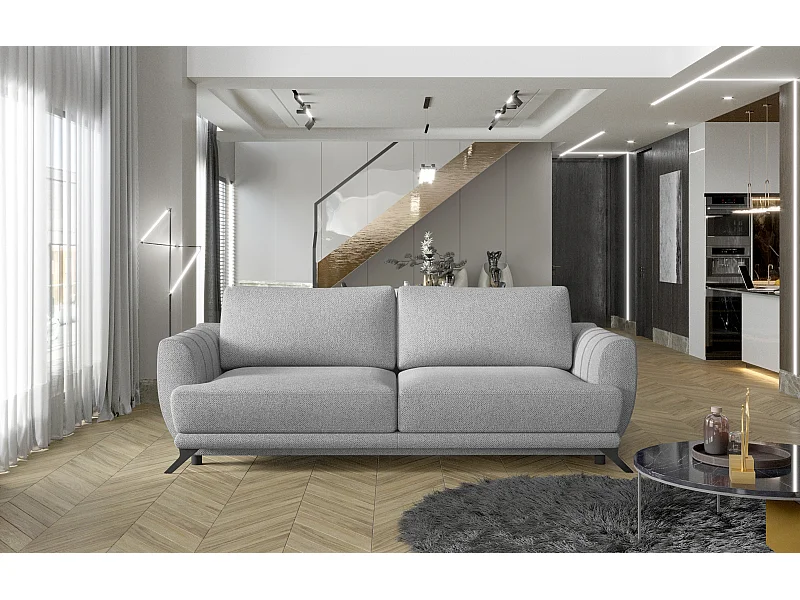 3 Pers. Couch Livano/Stoffbezug/Grau