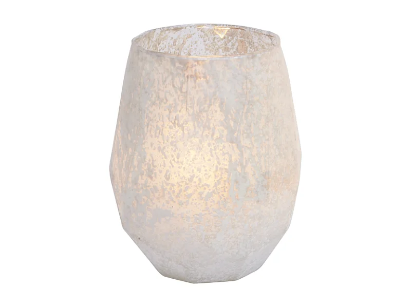 Photophore Snowy Moyen Format - Rouge / 13 cm