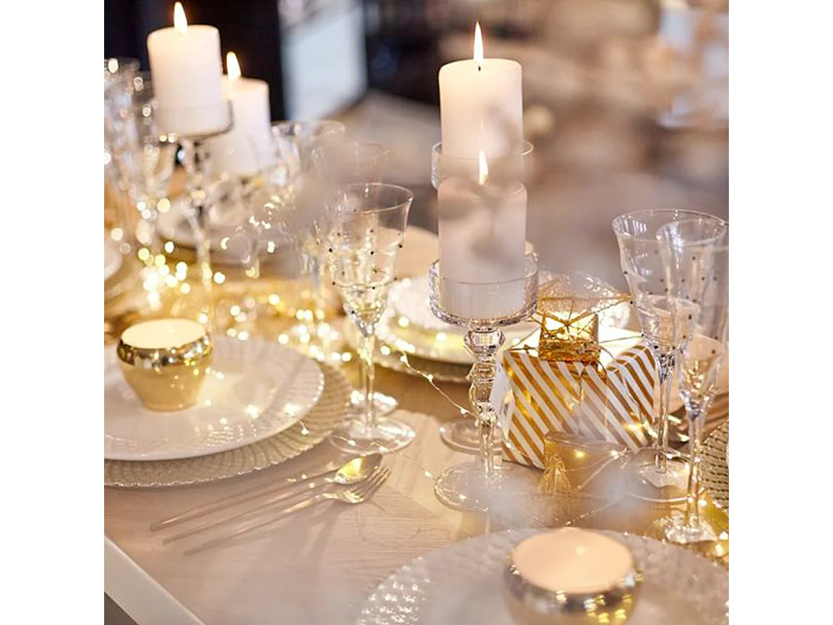 Bougie Stripes S - Rouge