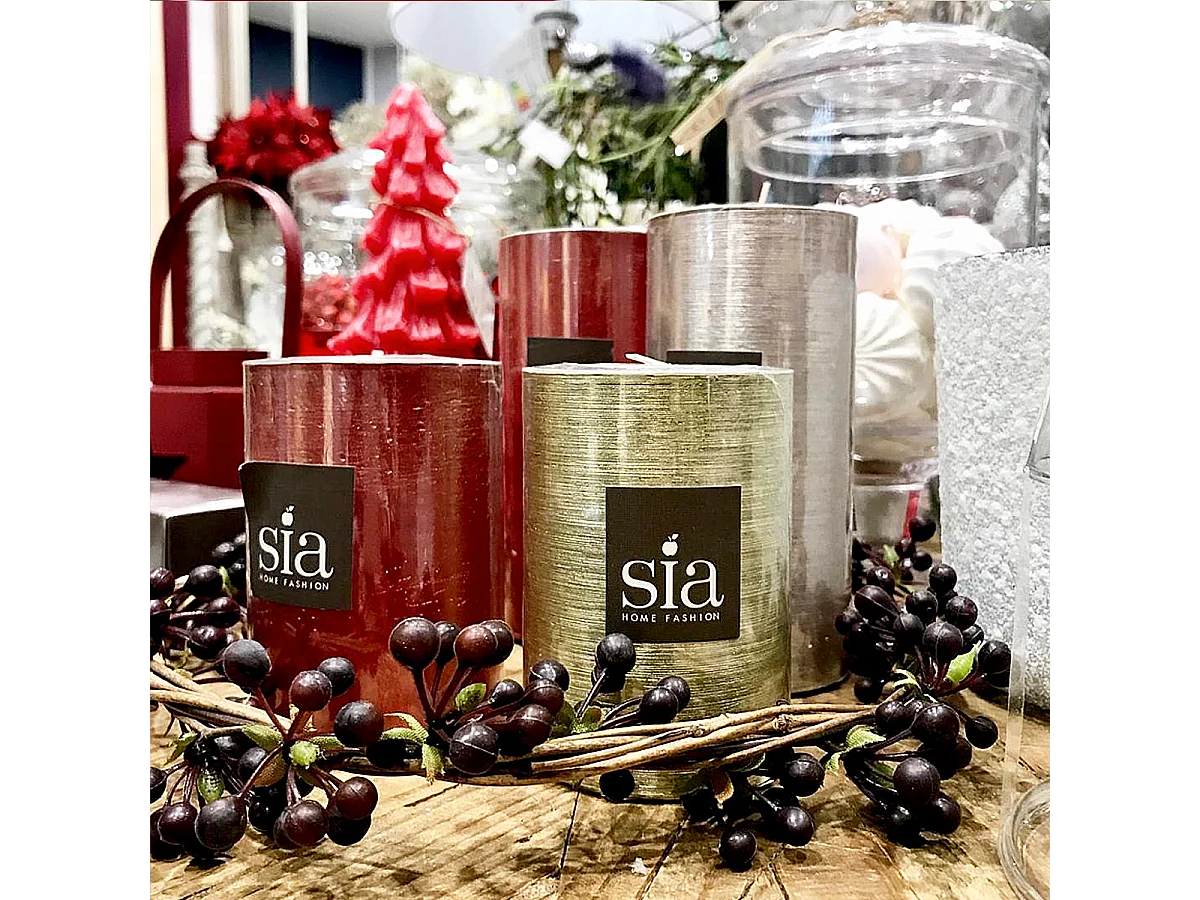 Bougie Stripes S - Rouge