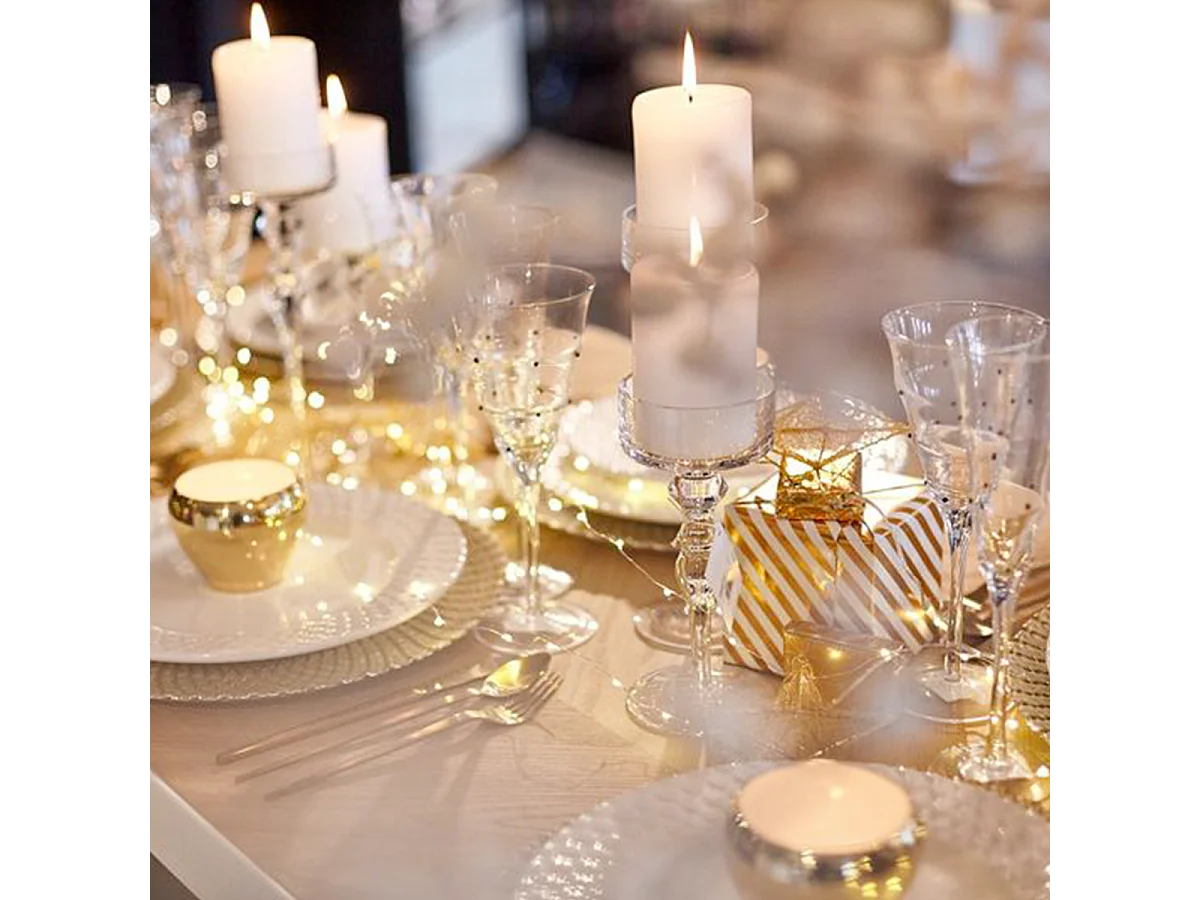 Bougie Stripes S - Rouge