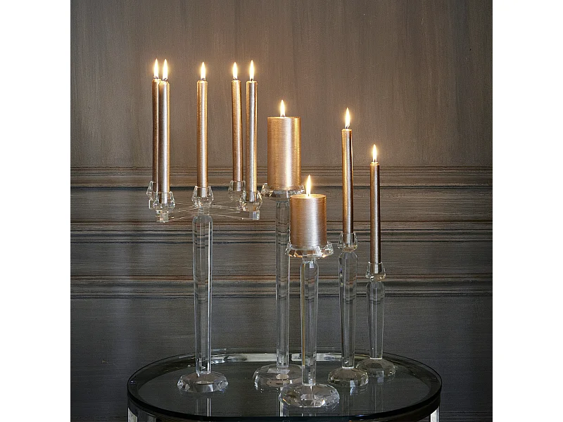 Bougie Stripes S - Rose