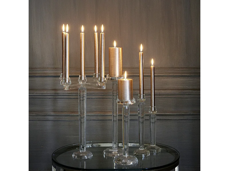 Bougie Stripes S - Rose