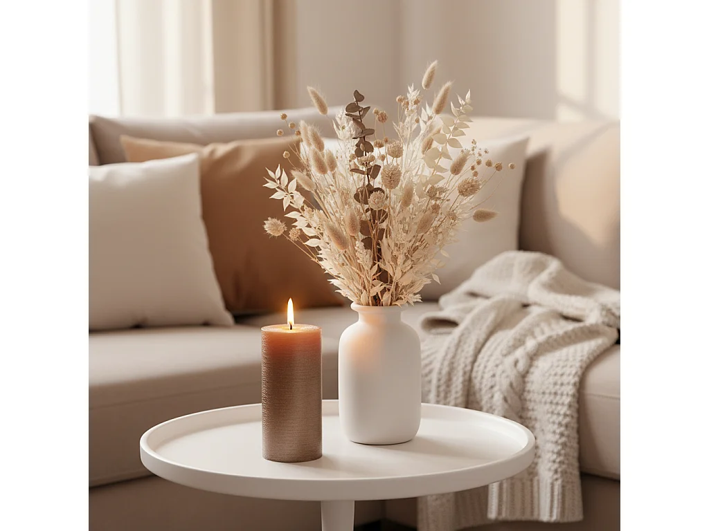 Bougie Stripes L - Orange