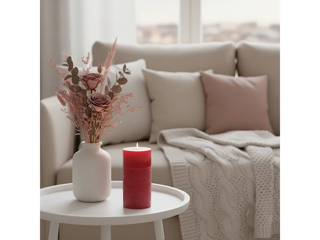 Bougie Stripes L - Orange