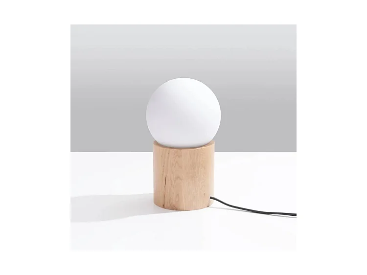 Lampes De Bureau Boomo Moderne En Bois - 1 Sources Lumineuses - L.12 X H.21 Cm - Bois Naturel